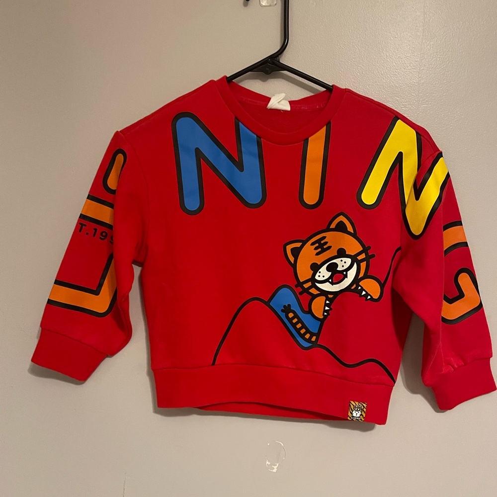 Li-Ning Kids Red Graphic Sweatshirt